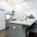 apartment with kitchen island at The Draper apartments in Uptown Chicago