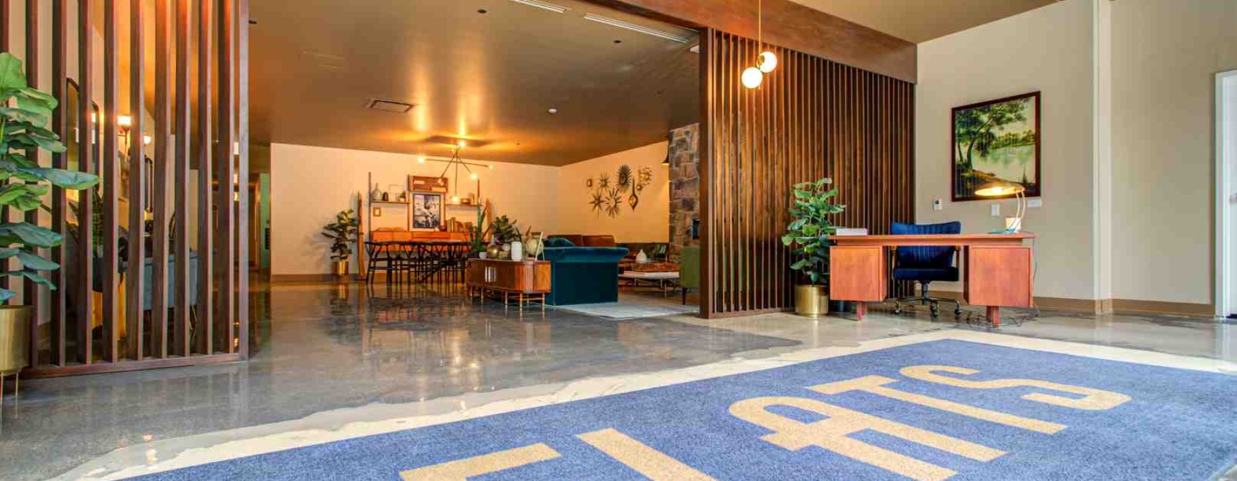 all amenities included luxury apartment lobby