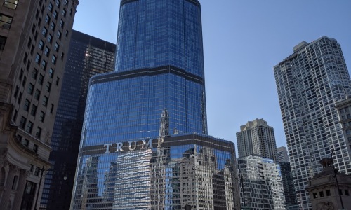 modern Chicago apartment building skyline at sunset - new apartments Chicago IL