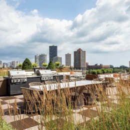 city views from rooftop lounge areas